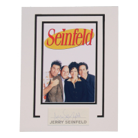 Jerry Seinfeld Signed "Seinfeld" Custom Matted Cut (ACOA) at PristineAuction.com