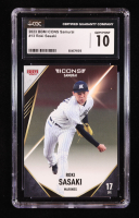 Roki Sasaki 2023 BBM Japan Icons Samurai #13 RC (CGC 10) at PristineAuction.com