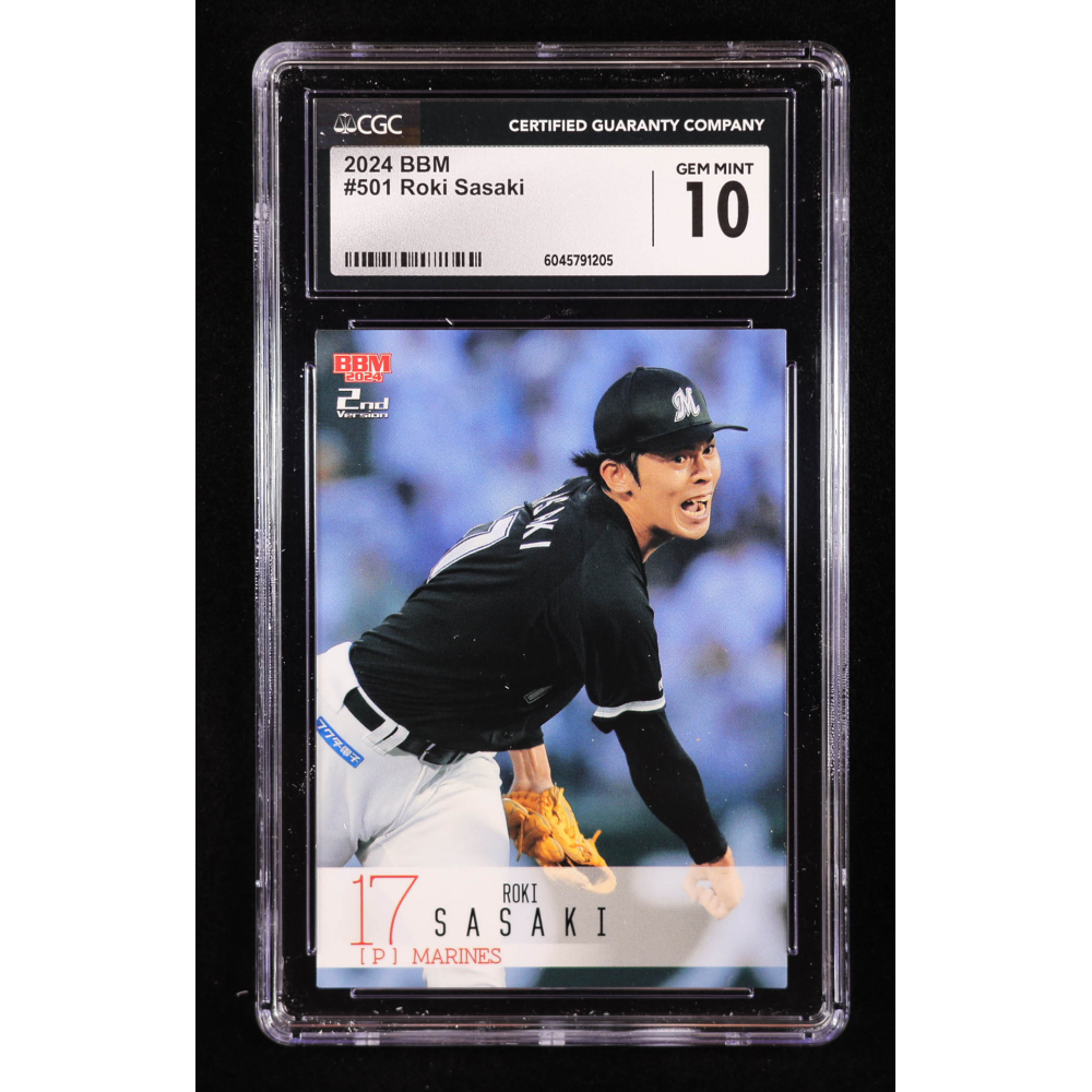 Roki Sasaki 2024 BBM Japan #501 RC (CGC 10) at PristineAuction.com