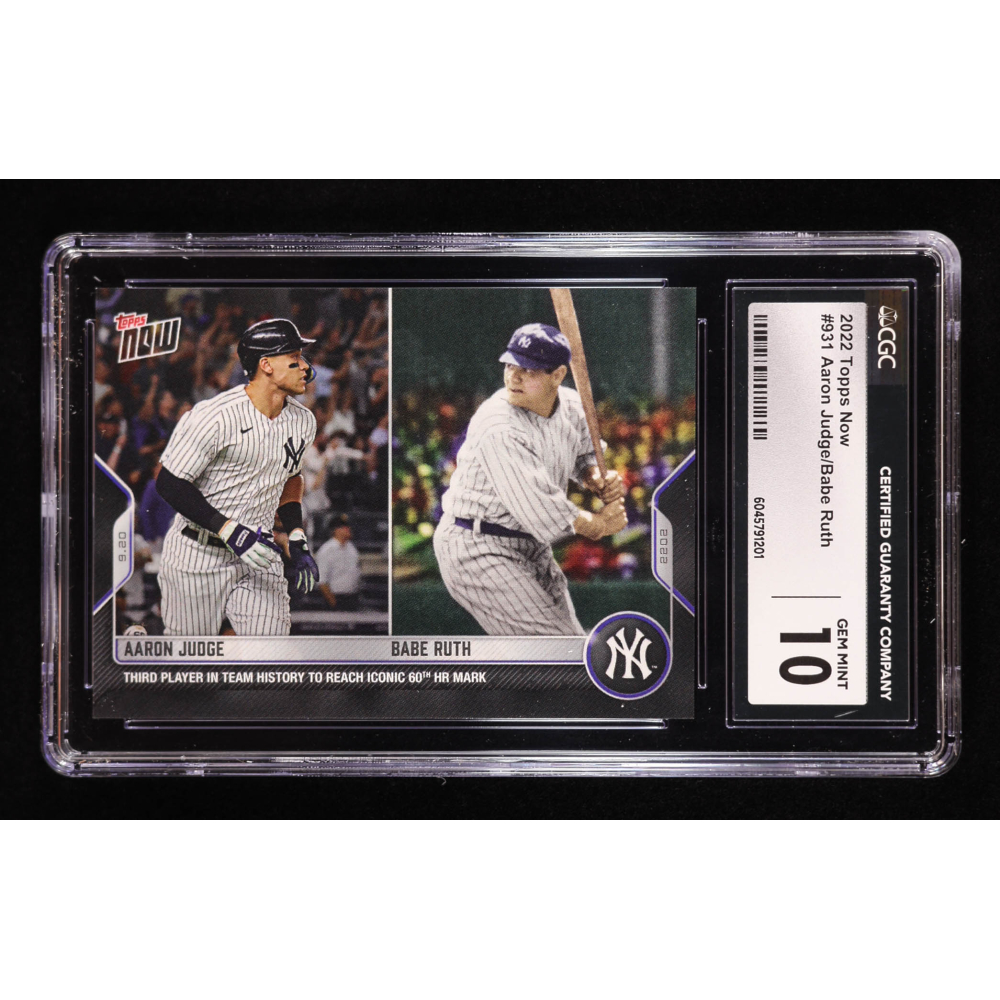 Aaron Judge / Babe Ruth 2022 Topps Now #931 (CGC 10) at PristineAuction.com