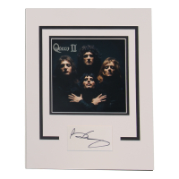 Brian May Signed "Queen" Custom Matted Cut (ACOA) at PristineAuction.com