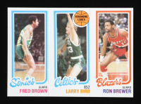 Fred Brown / Larry Bird TL RC / Ron Brewer 1980-81 Topps #165 at PristineAuction.com