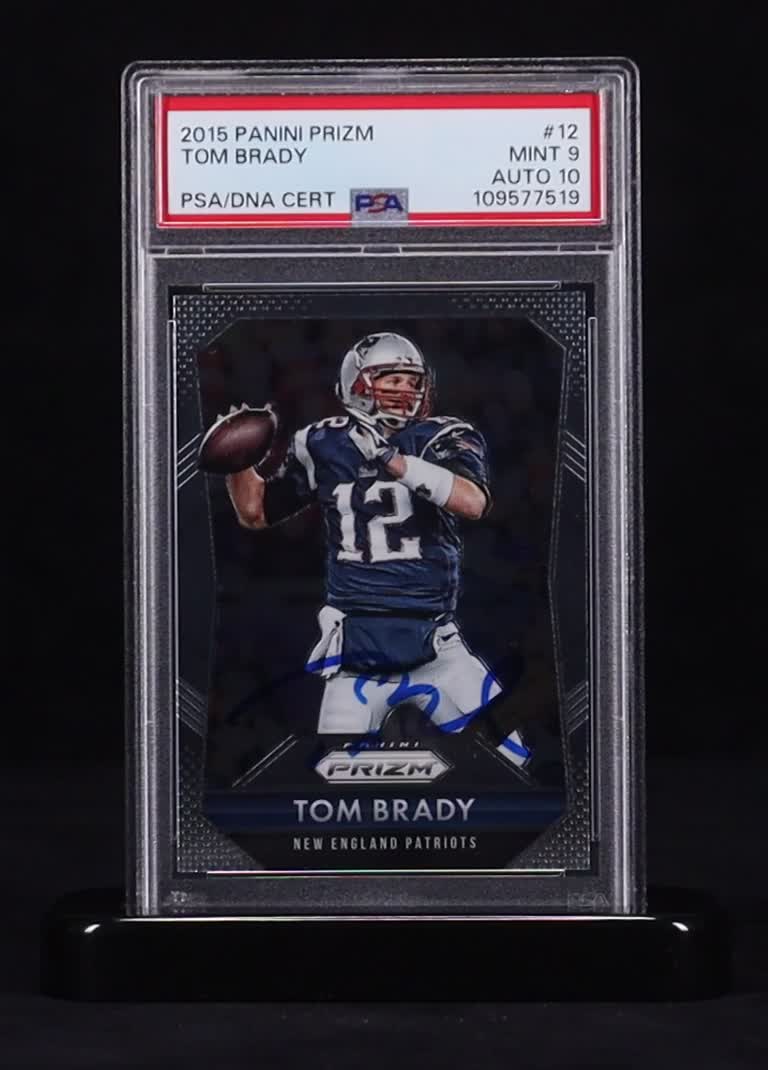 Tom Brady Signed 2015 Panini Prizm #12 (PSA 9 | Auto 10) at PristineAuction.com