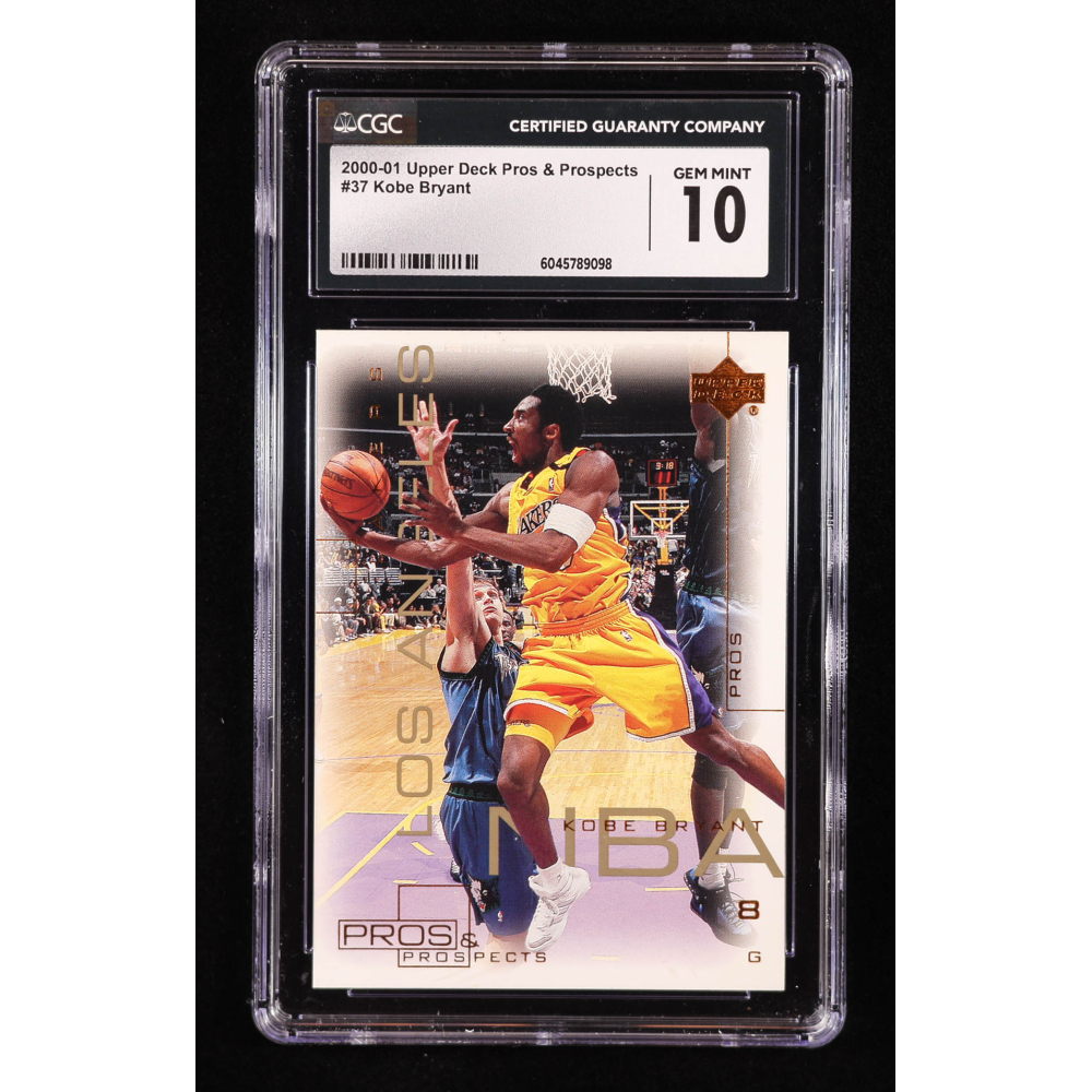Kobe Bryant 2000-01 Upper Deck Pros and Prospects #37 (CGC 10) at PristineAuction.com