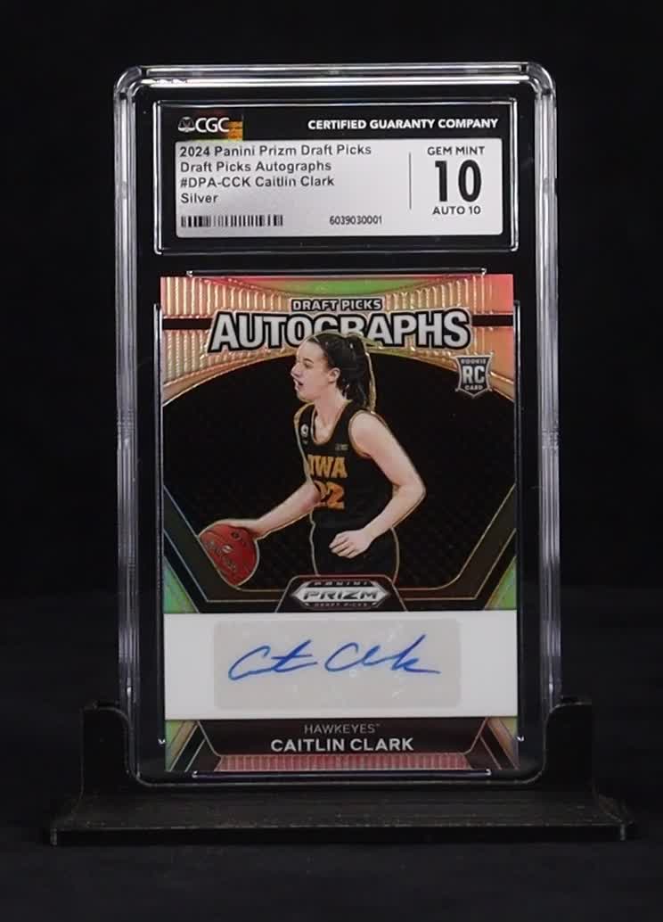 Caitlin Clark 2024-25 Panini Prizm Draft Picks Draft Picks Autographs Prizms Silver #39 RC (SGC 10) at PristineAuction.com