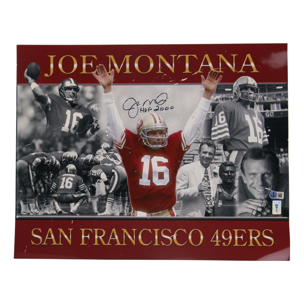Joe Montana Signed LE 49ers 16x20 Photo Inscribed "HOF 2000" (Beckett & Montana) at PristineAuction.com