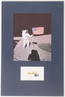 Alan Shepard Signed Apollo 14 Custom Matted Cut Display (Beckett) at PristineAuction.com