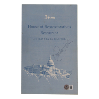 Charlton Heston Signed 1962 United States Capitol House of Representatives Restaurant Menu (Beckett) at PristineAuction.com