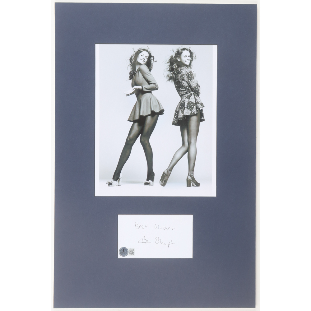 Jean Shrimpton Signed Custom Matted Cut Display Inscribed 