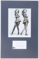 Jean Shrimpton Signed Custom Matted Cut Display Inscribed "Best Wishes" (Beckett) at PristineAuction.com