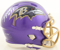 Odafe Jayson Oweh Signed Ravens Speed Flash Alternate Mini Helmet (JSA) at PristineAuction.com