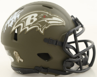 Odafe Jayson Oweh Signed Ravens Speed Salute to Service Alternate Mini Helmet (JSA) at PristineAuction.com