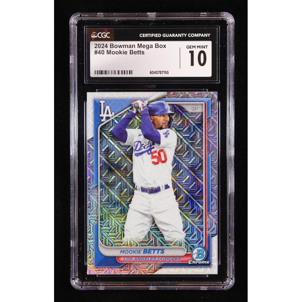 Mookie Betts 2024 Bowman Chrome Mega Box #40 (CGC 10) at PristineAuction.com