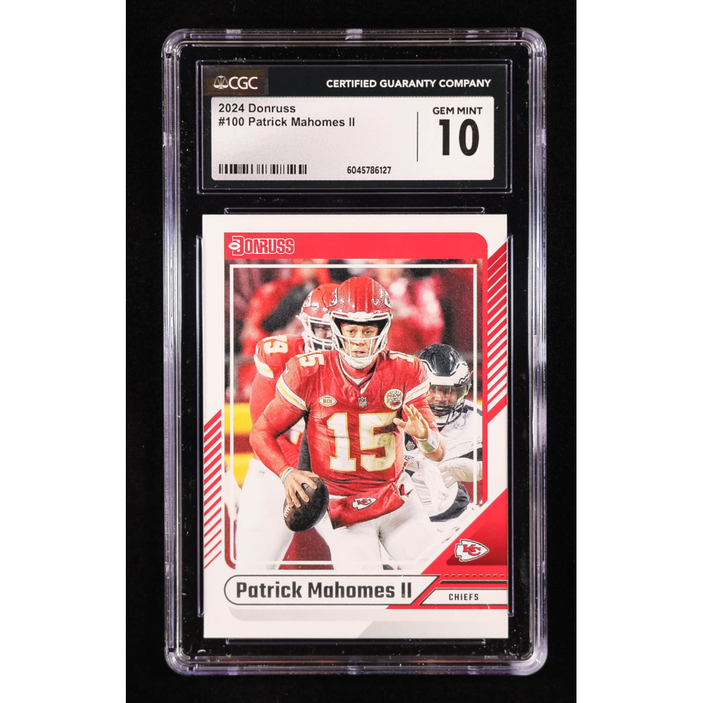 Patrick Mahomes II 2024 Donruss #100 (CGC 10) at PristineAuction.com