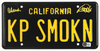 Cheech Marin & Tommy Chong Signed License Plate (Beckett) at PristineAuction.com