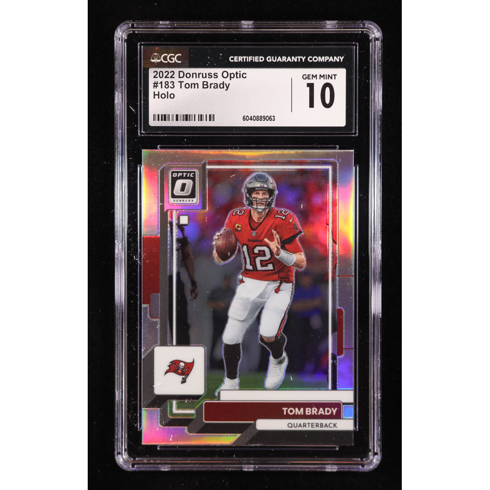 Tom Brady 2022 Donruss Optic Holo #183 (CGC 10) at PristineAuction.com