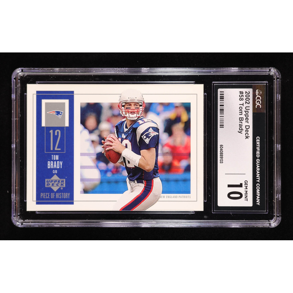 Tom Brady 2002 UD Piece of History #58 (CGC 10) at PristineAuction.com