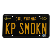 Cheech Marin & Tommy Chong Signed License Plate (Beckett) at PristineAuction.com