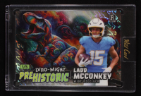Ladd McConkey 2024 Wild Card Alumination Pre-Historic T-Rex Green Stealth #LM #1/5 RC at PristineAuction.com