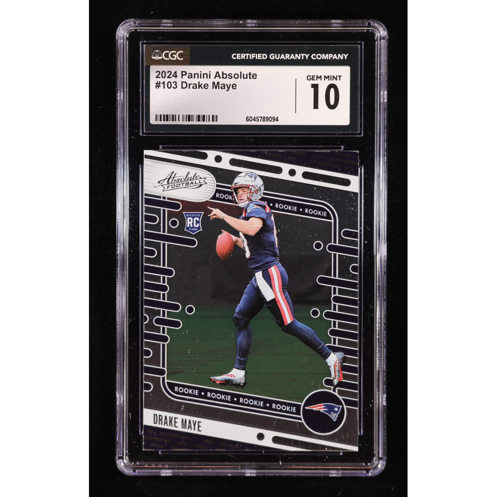 Drake Maye 2024 Absolute #103 RC (CGC 10) at PristineAuction.com