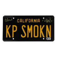 Cheech Marin & Tommy Chong Signed License Plate (Beckett) at PristineAuction.com