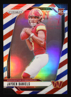 Jayden Daniels 2024 Panini Prizm Prizms Red White and Blue #347 RC at PristineAuction.com