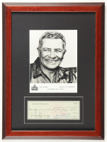Vince Lombardi Signed Packers Custom Framed 1960 Team Check Display with Pro Football Hall of Fame Photo (JSA) at PristineAuction.com