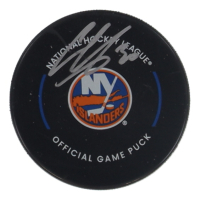 Ilya Sorokin Signed Islanders Logo Hockey Puck (Beckett) at PristineAuction.com