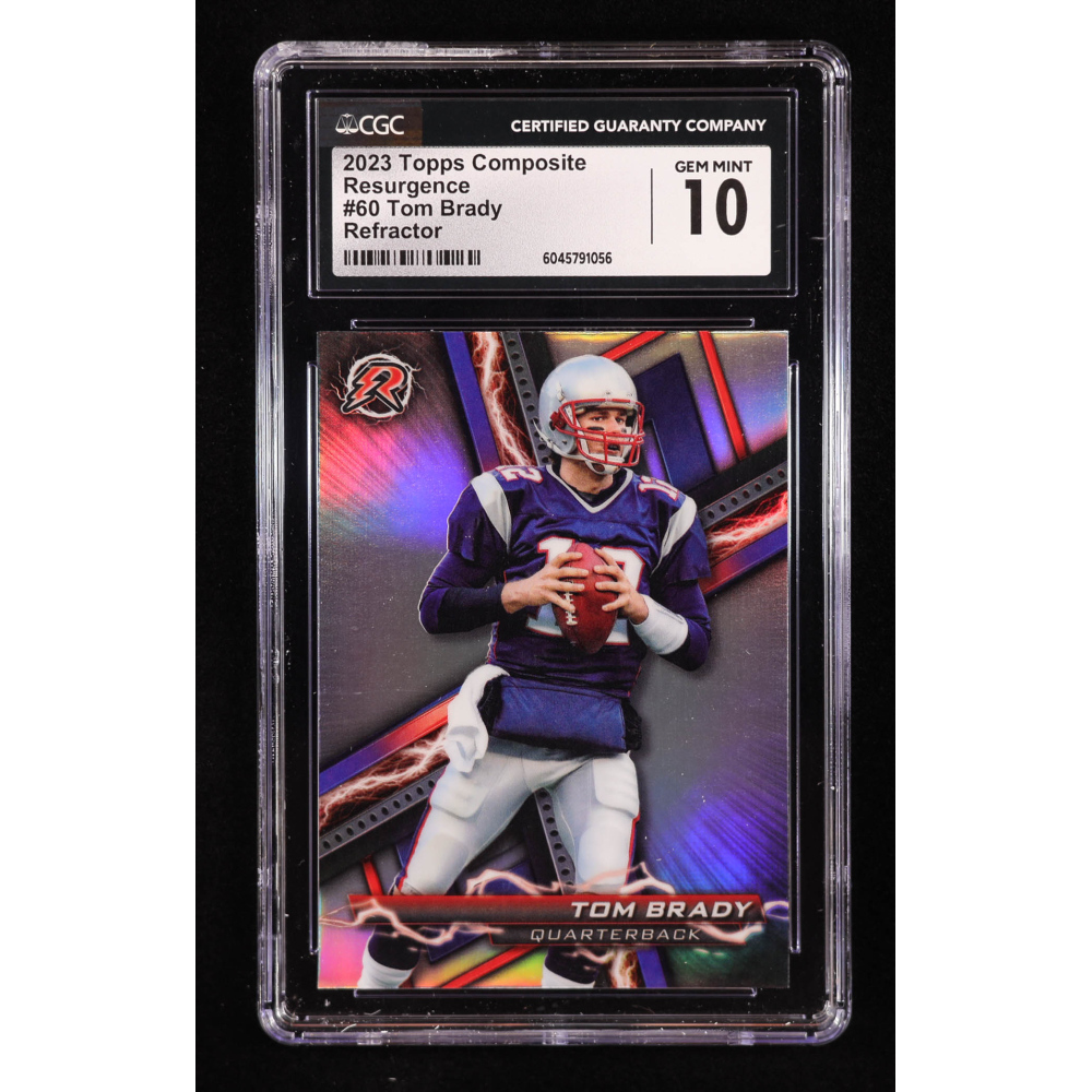 Tom Brady 2023 Topps Composite Resurgence Refractors #60 (CGC 10) at PristineAuction.com
