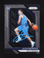 Jalen Brunson Signed 2018-19 Panini Prizm Prizms Silver #250 RC (JSA) at PristineAuction.com