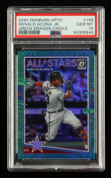 Ronald Acuna Jr. 2020 Donruss Optic Green Dragon #199 AS #63/84 (PSA 10) at PristineAuction.com