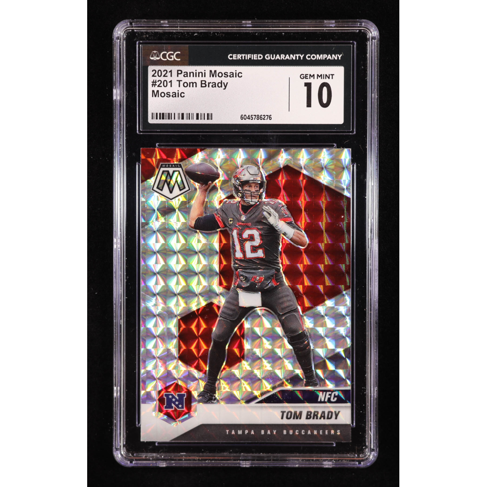 Tom Brady 2021 Panini Mosaic Mosaic #201 NFC (CGC 10) at PristineAuction.com