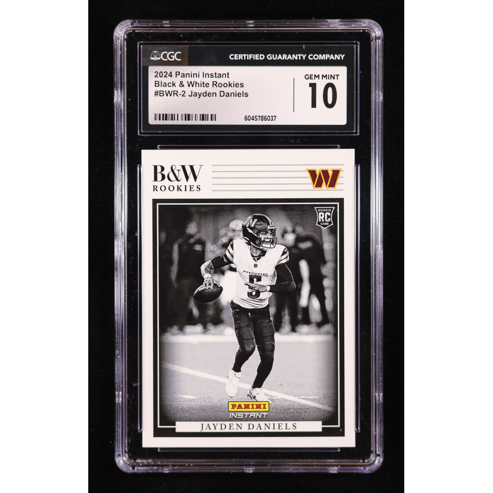 Jayden Daniels 2024 Panini Instant Black and White Rookies #BWR2 RC (CGC 10) at PristineAuction.com