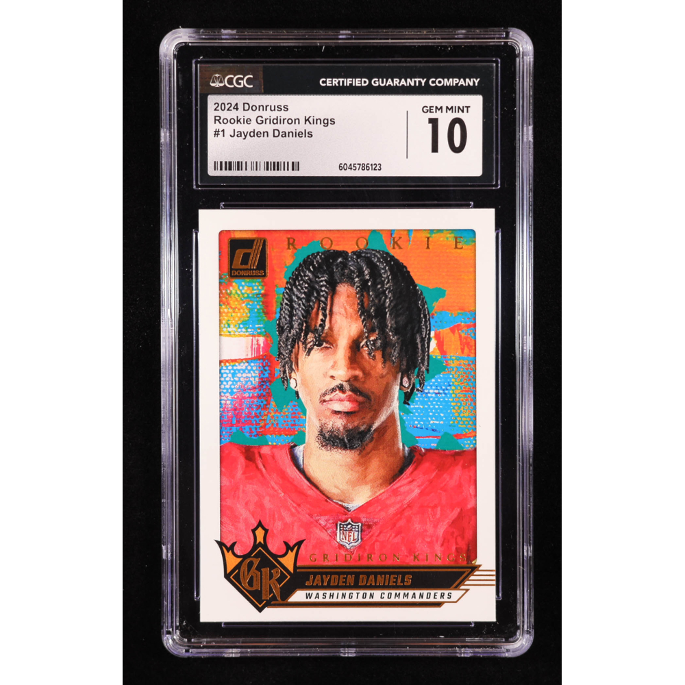Jayden Daniels 2024 Donruss Rookie Gridiron Kings #1 RC (CGC 10) at PristineAuction.com
