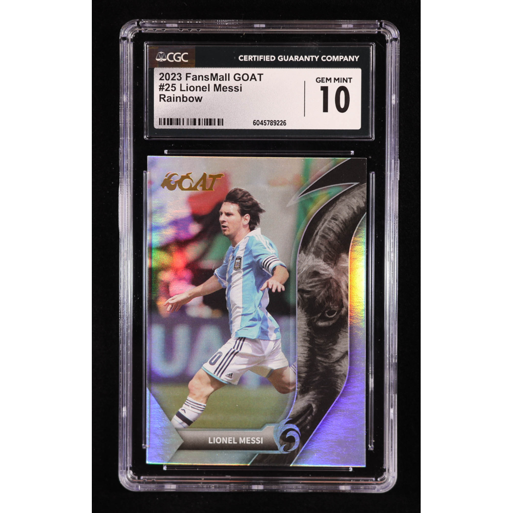 Lionel Messi 2023 FansMall GOAT Rainbow #25 (CGC 10) at PristineAuction.com