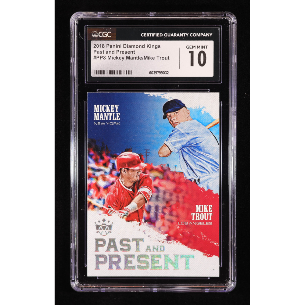 Mickey Mantle / Mike Trout 2018 Diamond Kings Past and Present #PP8 (CGC 10) at PristineAuction.com