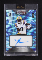 Malik Nabers 2023 Wild Card American Metallix AutoLiquid Blue White Ray Wave #WMP-MNA #5/5 RC at PristineAuction.com