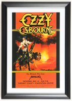Ozzy Osbourne & Metallica "The Ultimate Sin Tour" 1986 Fort Worth Custom Framed Concert Poster Print at PristineAuction.com