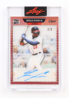 Ronald Acuna Jr. 2023 Leaf Pro Set Pure '89 Pro Set Autograph Prismatic Red #89-RA1 #2/2 at PristineAuction.com