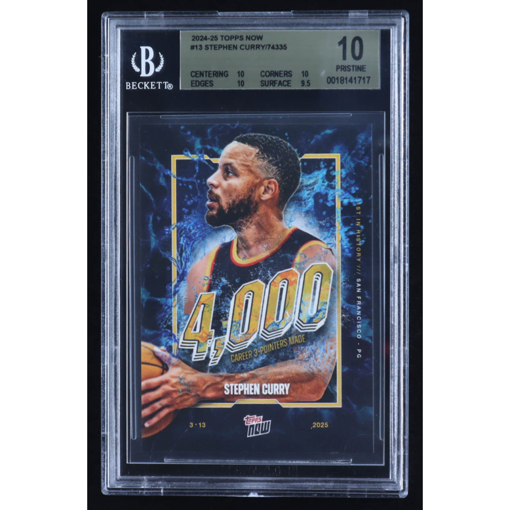 Stephen Curry 2024-25 Topps Now #13 (BGS 10) at PristineAuction.com