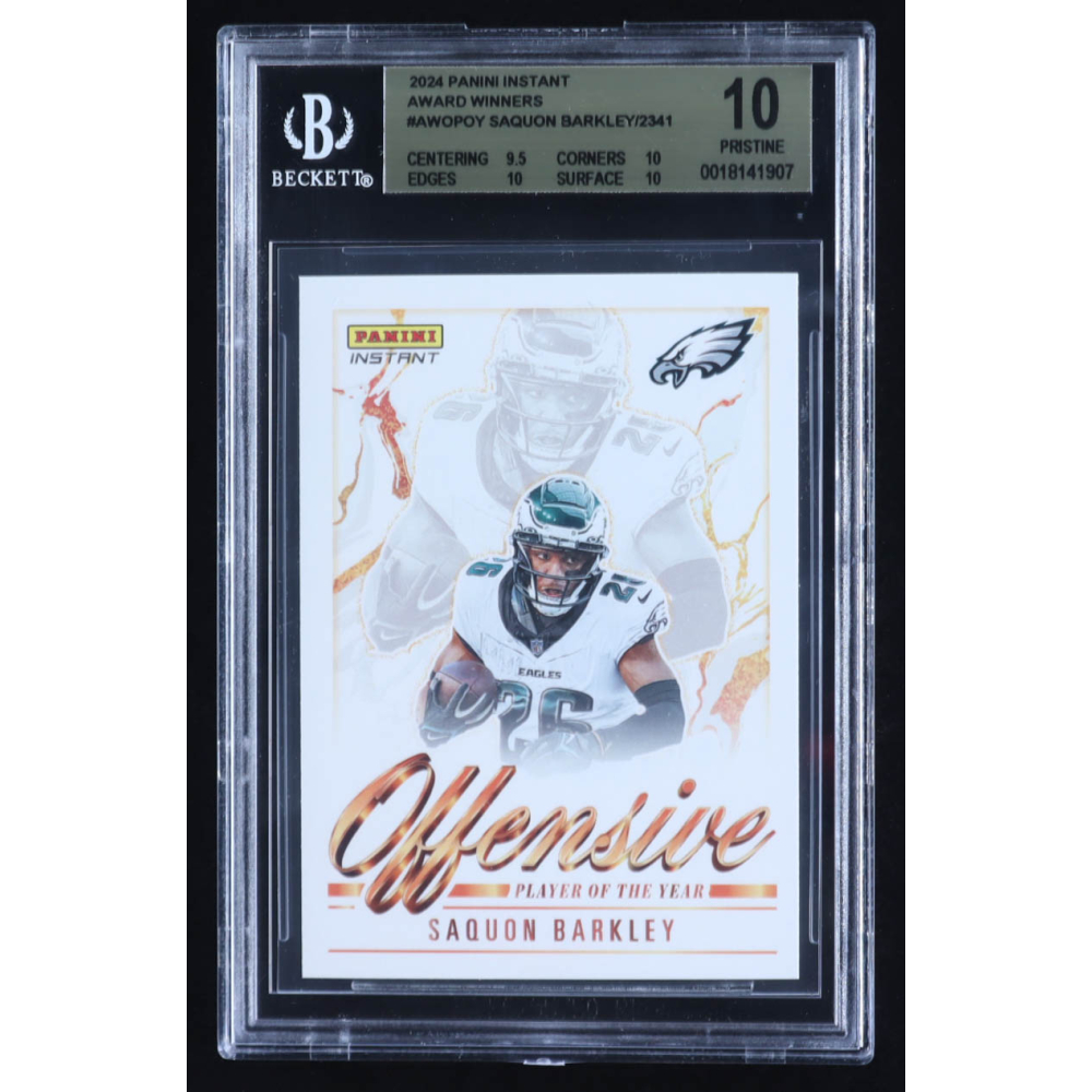 Saquon Barkley 2024 Panini Instant Award Winners #AWOPOY (BGS 9.5) at PristineAuction.com