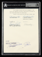 Pete Rose Signed "Banned from Baseball" Document (Beckett) at PristineAuction.com
