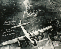 WWII 8th Air Force Veterans B-17 Bomber 16x20 Photo Signed By (5) With Bernard Nolan, Lester Schrenk, James Mullinax, Dick Kaminski (PSA) at PristineAuction.com