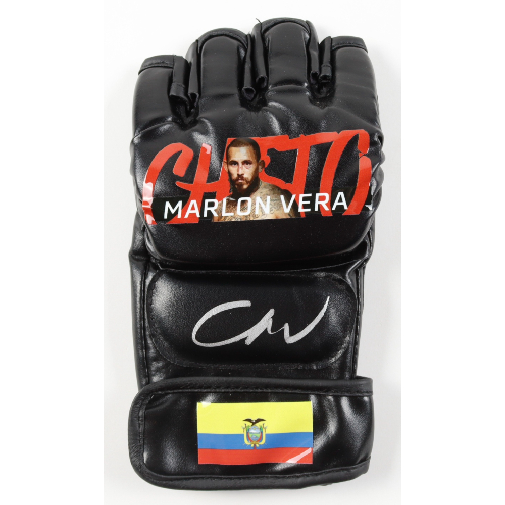 Marlon "Chito" Vera Signed Custom Ecuador MMA Fight Glove (PA) at PristineAuction.com