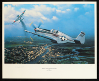 Chuck Older Signed 'Triple Dates With Destiny' 18x22 Lithograph WWII AVG Flying Tiger Ace (AIV) at PristineAuction.com