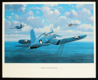 Kenneth Walsh Signed 'Mission to Buin Harbor' 18x22 Lithograph WWII USMC Ace 21 Victories (AIV) at PristineAuction.com