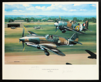 WWII AVG Flying Tigers Multi Signed 'Flying Tigers and Buffalos' 18x22 Lithograph by 4 Flying Tigers (AIV) at PristineAuction.com