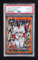 Triston Casas 2024 Topps Chrome Orange Raywave #38 #3/25 (PSA 10) at PristineAuction.com