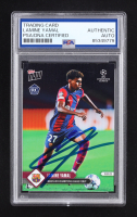 Lamine Yamal Signed 2023-24 Topps Now UEFA Champions League #9 RC (PSA) at PristineAuction.com