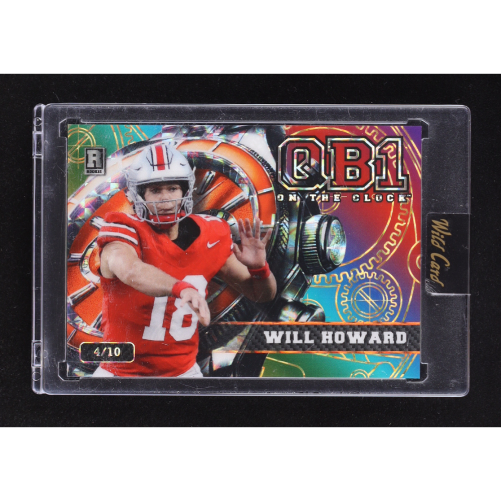 Will Howard 2024 Wild Card QB1 On The Clock Mosaic #OCW-RB-WH1 #04/10 RC at PristineAuction.com